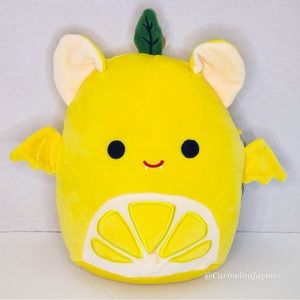 YALITZA 🍋 Lemon Fruit Bat Crossover Squad Original Squishmallow By Kellytoy NWT